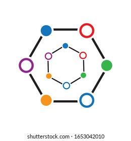 Molecule symbol logo template vector illustration design