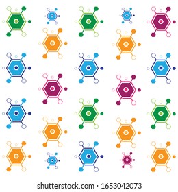 Molecule symbol logo template vector illustration design