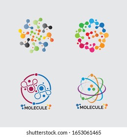 Logo-Vektorillustration-Design des Molecule-Symbols