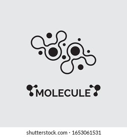Logo-Vektorillustration-Design des Molecule-Symbols