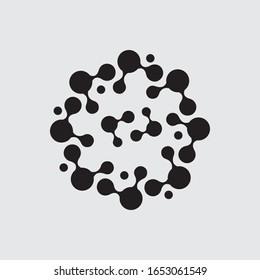 Logo-Vektorillustration-Design des Molecule-Symbols