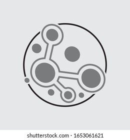 Molecule symbol logo template vector illustration design