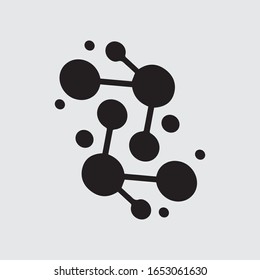Diseño de ilustración vectorial de la plantilla de logotipo de símbolo de molécula