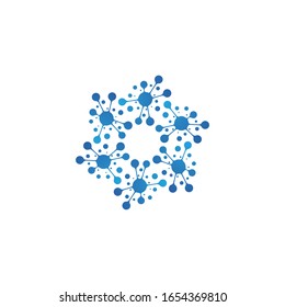 Molecule symbol logo template vector illustration design 