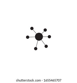 Molecule symbol logo template vector illustration design 