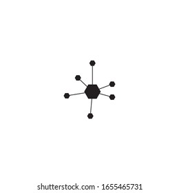 Molecule symbol logo template vector illustration design 
