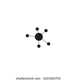 Molecule symbol logo template vector illustration design 