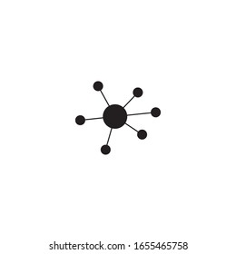 Molecule symbol logo template vector illustration design 