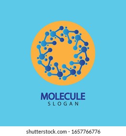 Logo-Vektorillustration-Design des Molecule-Symbols 