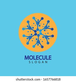 Molecule symbol logo template vector illustration design 
