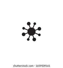 Diseño de ilustración vectorial de la plantilla de logotipo de símbolo de molécula 