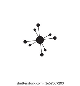 Molecule symbol logo template vector illustration design 