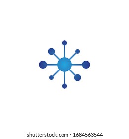 Molecule symbol logo template vector illustration design 