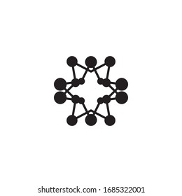 Molecule symbol logo template vector illustration design 