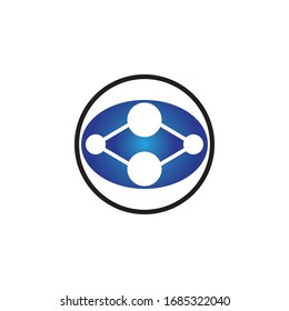 Molecule symbol logo template vector illustration design 