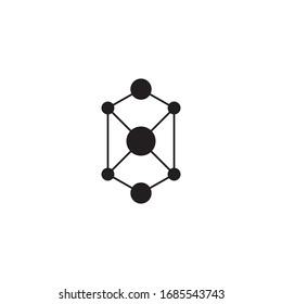 Molecule symbol logo template vector illustration design 