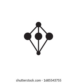 Diseño de ilustración vectorial de la plantilla de logotipo de símbolo de molécula 