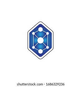 Diseño de ilustración vectorial de la plantilla de logotipo de símbolo de molécula 
