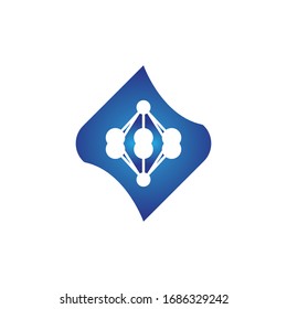 Diseño de ilustración vectorial de la plantilla de logotipo de símbolo de molécula 