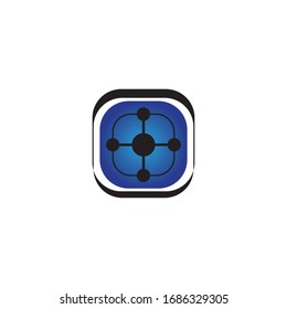 Logo-Vektorillustration-Design des Molecule-Symbols 