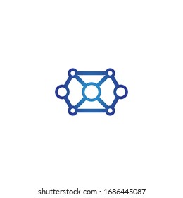 Molecule symbol logo template vector illustration design 