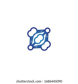 Molecule symbol logo template vector illustration design 