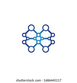 Molecule symbol logo template vector illustration design 