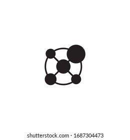 Molecule symbol logo template vector illustration design 