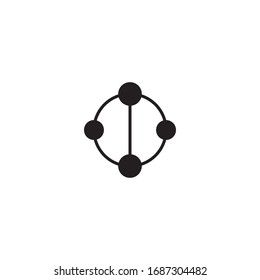 Molecule symbol logo template vector illustration design 