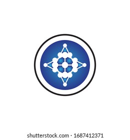 Molecule symbol logo template vector illustration design 