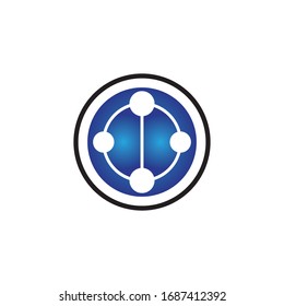 Molecule symbol logo template vector illustration design 