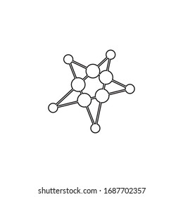 Diseño de ilustración vectorial de la plantilla de logotipo de símbolo de molécula 