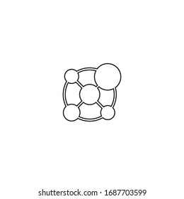 Molecule symbol logo template vector illustration design 