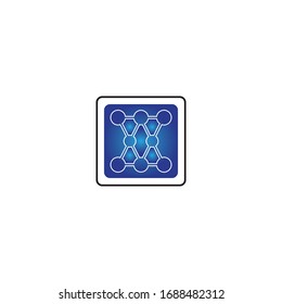 Diseño de ilustración vectorial de la plantilla de logotipo de símbolo de molécula 