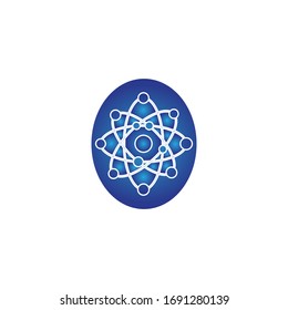 Molecule symbol logo template vector illustration design 
