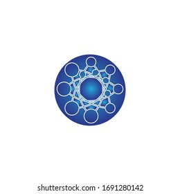 Molecule symbol logo template vector illustration design 