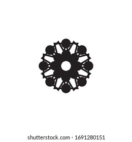 Logo-Vektorillustration-Design des Molecule-Symbols 