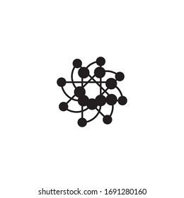 Molecule symbol logo template vector illustration design 