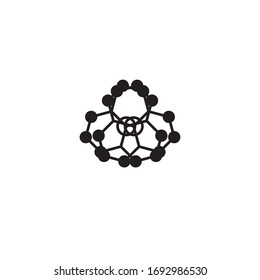 Molecule symbol logo template vector illustration design 