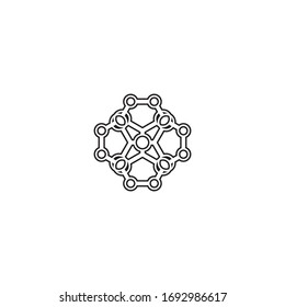 Molecule symbol logo template vector illustration design 