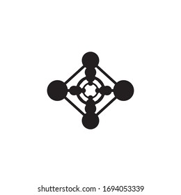 Molecule symbol logo template vector illustration design 