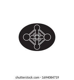 Molecule symbol logo template vector illustration design 
