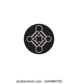Diseño de ilustración vectorial de la plantilla de logotipo de símbolo de molécula 
