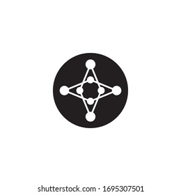 Molecule symbol logo template vector illustration design 