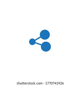 Modelo de logotipo de símbolo molécula diseño de ilustración vectorial 