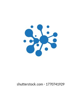 Modelo de logotipo de símbolo molécula diseño de ilustración vectorial 