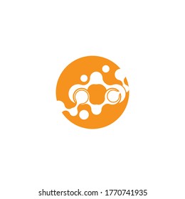 Molecule symbol logo template vector illustration design 