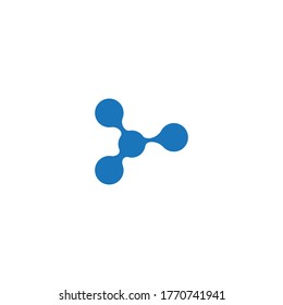 Modelo de logotipo de símbolo molécula diseño de ilustración vectorial 