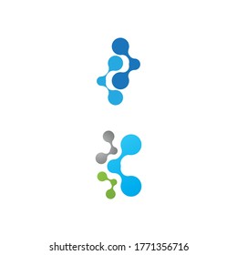 Molecule symbol logo template vector illustration design 