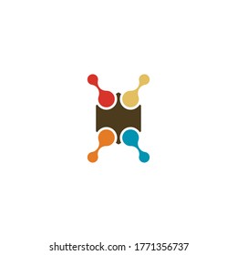 Molecule symbol logo template vector illustration design 